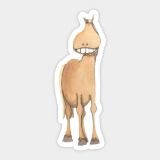 Horse, with perfect teeth! Give us a smile! Sticker